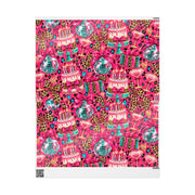 Birthday Babe | Pink Leopard & Teal Wrapping Paper