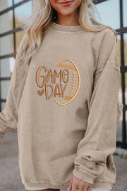 Game Day Ribbed Sweatshirt | Embroidered Graphic