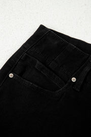 High-Rise Wide Leg Jeans – Black