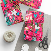 Birthday Babe | Pink Leopard & Teal Wrapping Paper