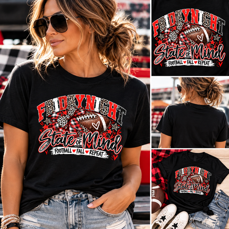 Friday Night State of Mind Football Graphic Tee | Bella+Canvas