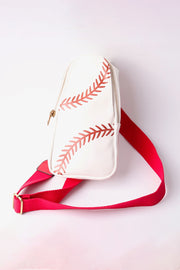 Baseball Stitch Sling Crossbody Bag