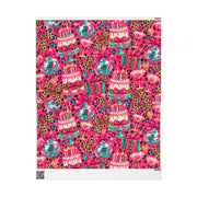 Birthday Babe | Pink Leopard & Teal Wrapping Paper
