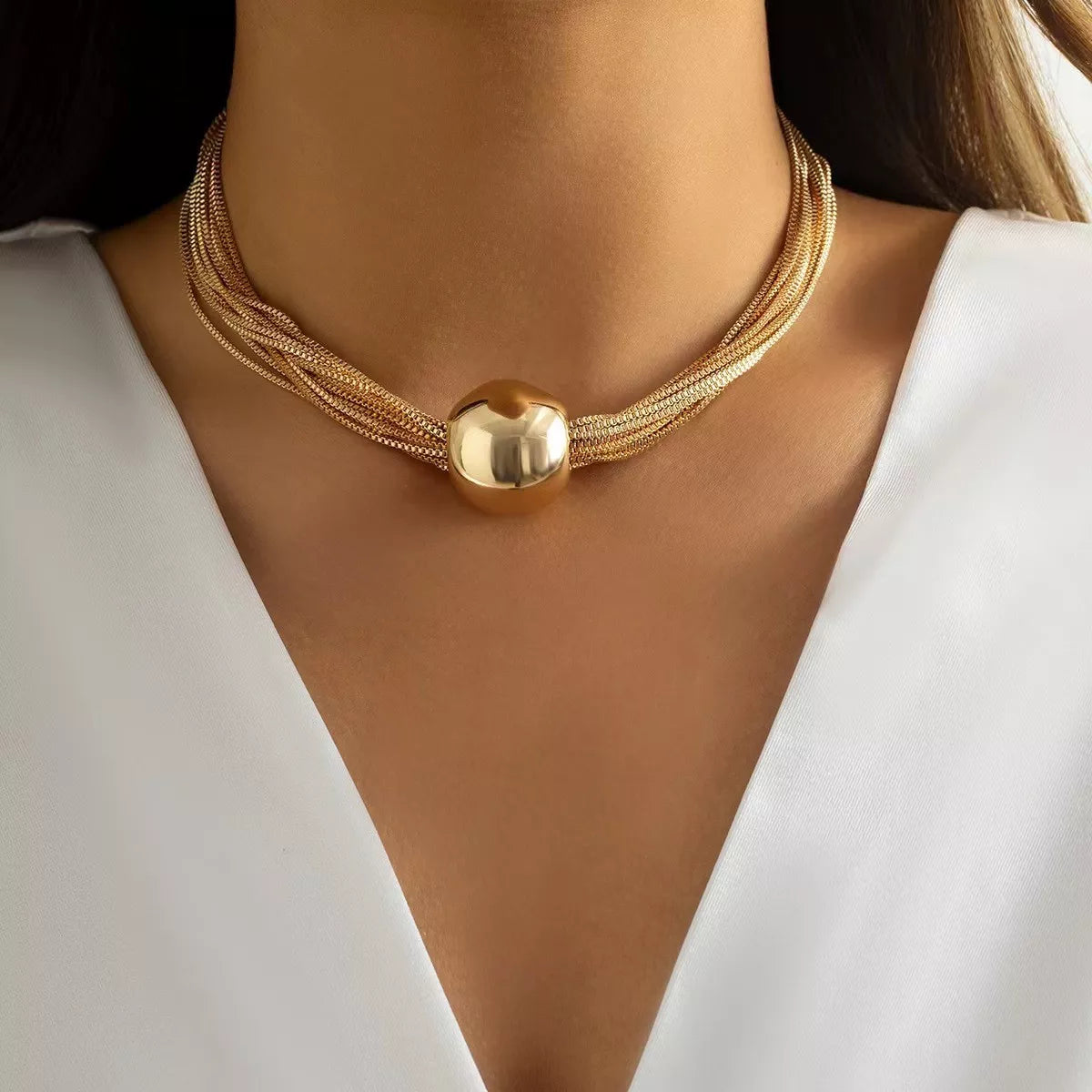 Multi-Strand Statement Collar Necklace