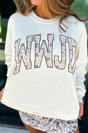 WWJD Camo Long Sleeve Top