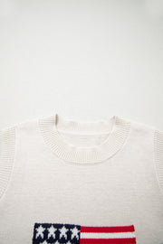 American Flag Sleeveless Knit Top – Parchment