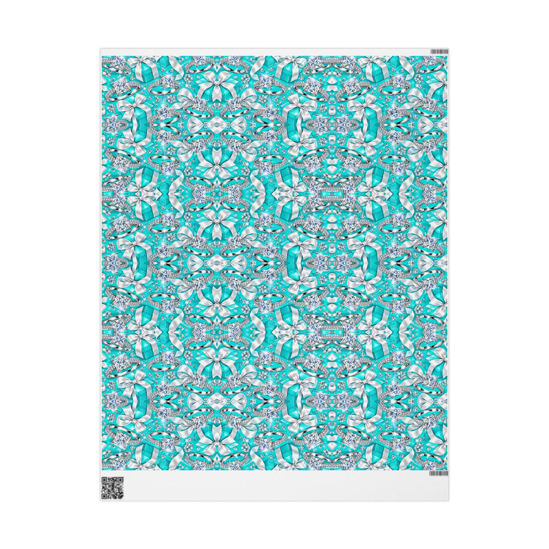 Something Blue & Something Sparkly | Diamond Engagement & Wedding Wrapping Paper