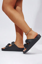Dual Buckle Platform Sandals