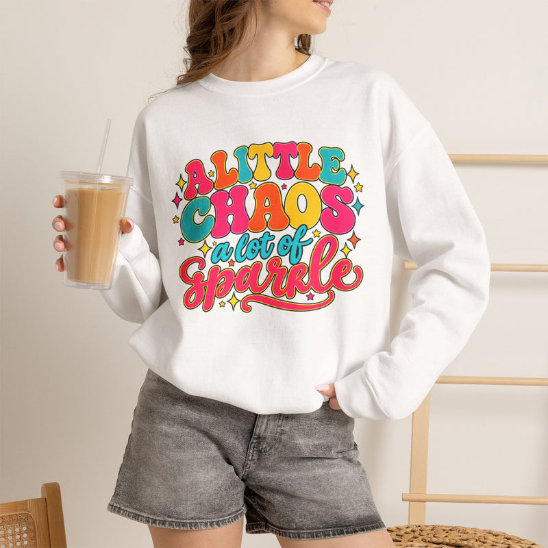 A Little Chaos, A Lot of Sparkle | Graphic Crewneck Sweatshirt