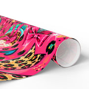 Birthday Babe | Pink Leopard & Teal Wrapping Paper