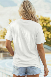 Sequin Football Bow Tee | Game Day Graphic
