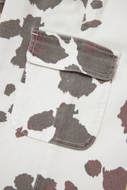 Cow Print Pocket Detail Jeans