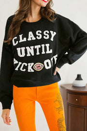 Classy Until Kickoff Sweatshirt | Plush Patch Graphic