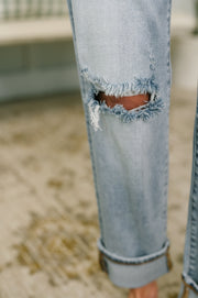 Judy Blue Alex Mid Rise Boyfriend Jeans with Bandana | Alex