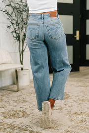 Judy Blue Claudia Wide Leg Ankle Jeans | Mid Rise