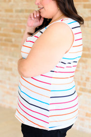 Colorful Striped Henley Tank | Need a Favor