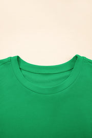 Pearl Beaded Puff Sleeve Top – Green