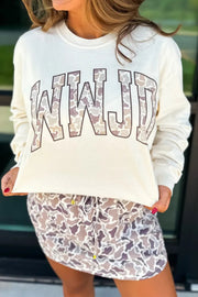 WWJD Camo Long Sleeve Top