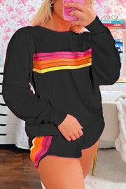 Black Striped Lounge Set