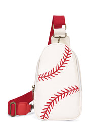 Baseball Stitch Sling Crossbody Bag