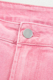 High-Rise Cropped Wide Leg Jeans – Acid Wash