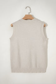 American Flag Sleeveless Knit Top – Parchment