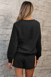 Black Striped Lounge Set
