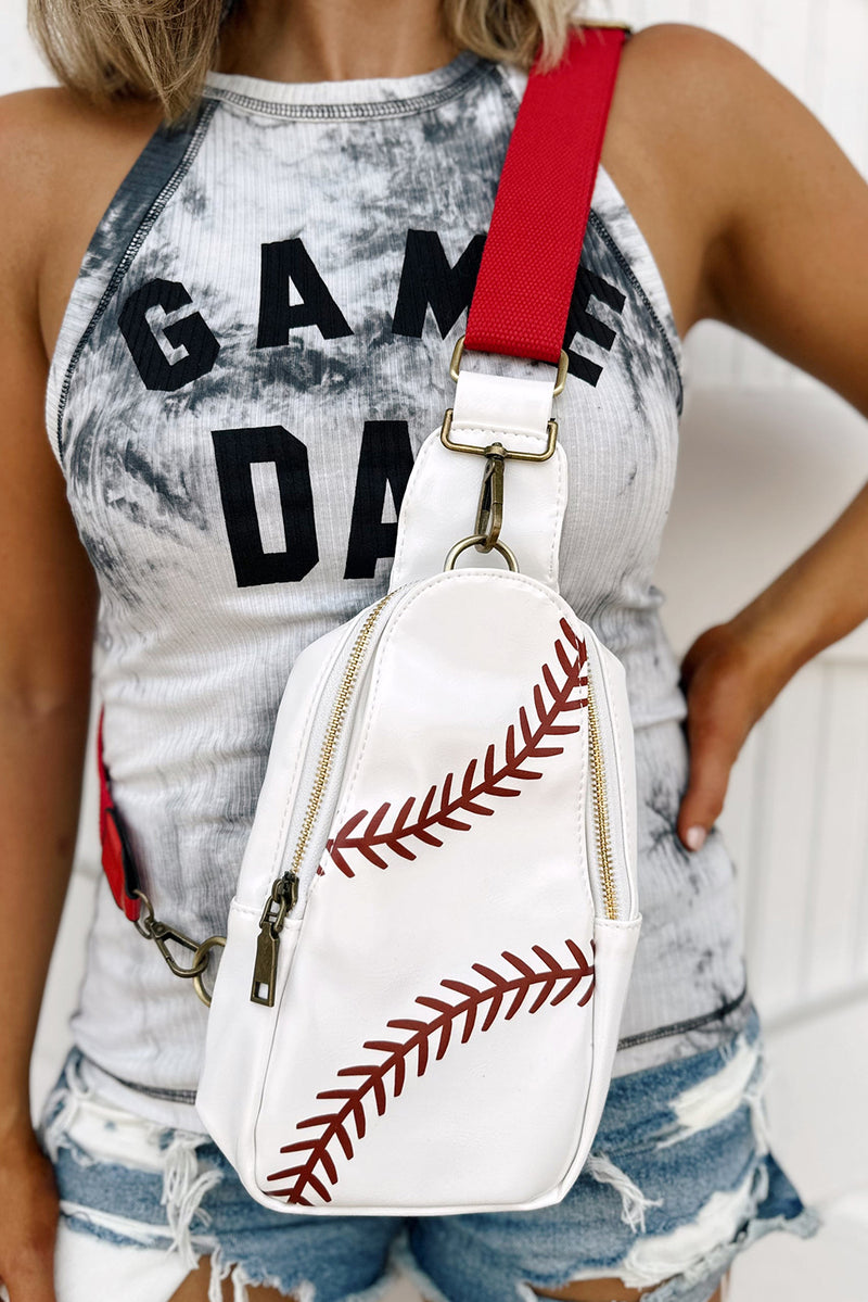 Baseball Stitch Sling Crossbody Bag
