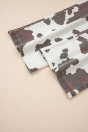 Cow Print Pocket Detail Jeans